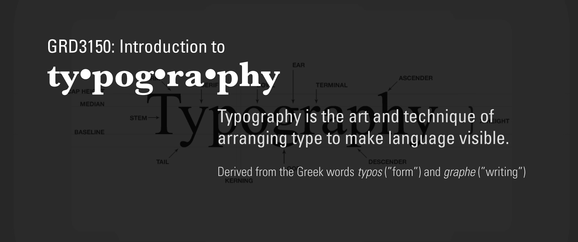 Introduction to Typography header